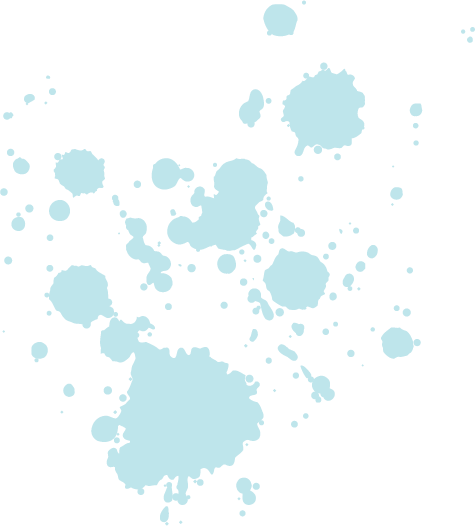 blue paint splatter