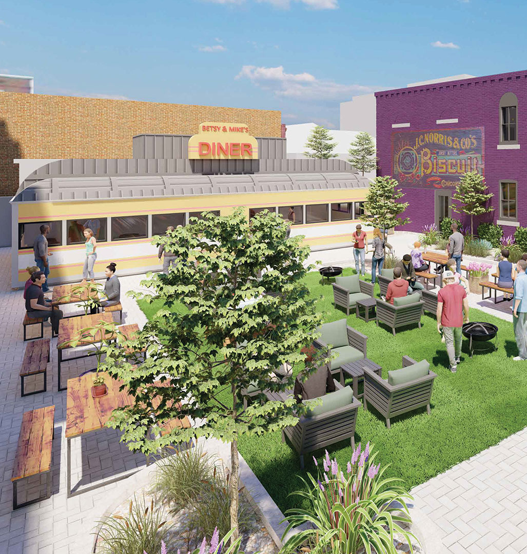 The Courtyard at Arts Alley rendering