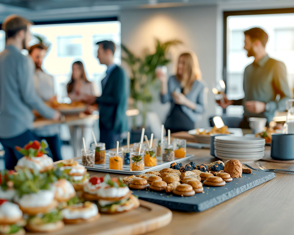 Catering table at event