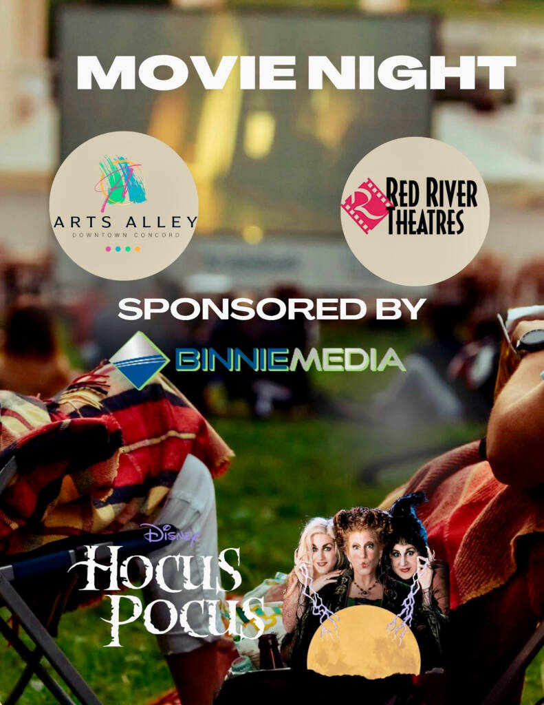 Move Night in the Courtyard. Showing Hocus Pocus, Classic Halloween Fun Movie